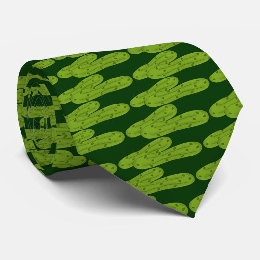 Stropdas met groene kaarsen (Opgerold)