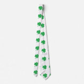 Stropdas met groene klaverbladeren (Achterkant)