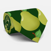 Stropdas met groene peren voor leuke vruchten (Opgerold)