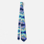 Stropdas met Happy Dolphin Couple (Achterkant)