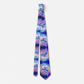 Stropdas met het Happy Dolphin-paar - schilderen (Achterkant)