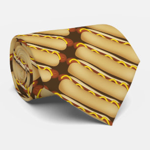 Stropdas met hotdogpatroonvoedingspatroon
