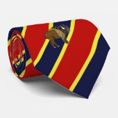 Stropdas met houtbadge Buffalo Striped Dress (Opgerold)