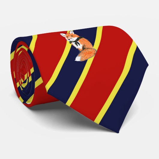 Stropdas met houtsbadge Fox Striped Dress (Opgerold)