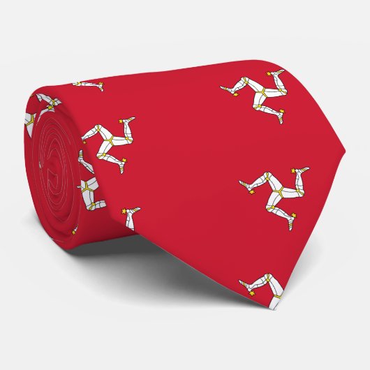 Stropdas met Isle of Man Flag, Verenigd Koninkrijk (Opgerold)