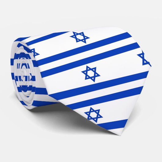 Stropdas met Israëlische vlag (Opgerold)