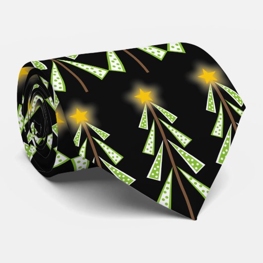 Stropdas met kerstbomen (Opgerold)