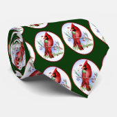 Stropdas met kerstkardinaal omhuld kerstfeest (Opgerold)