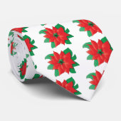 Stropdas met Kerstmis Poinsettia (Opgerold)