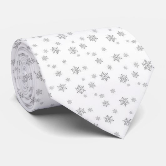 Stropdas met kerstsnowflakes (Opgerold)