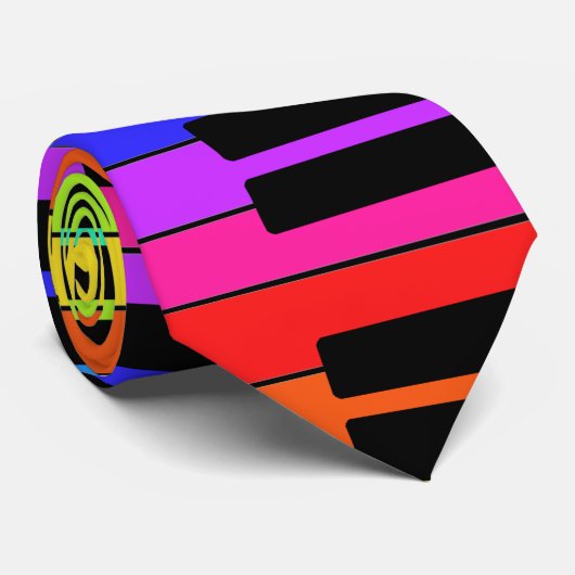 Stropdas met kleurrijk / kleurrijk toetsenbordontw (Opgerold)