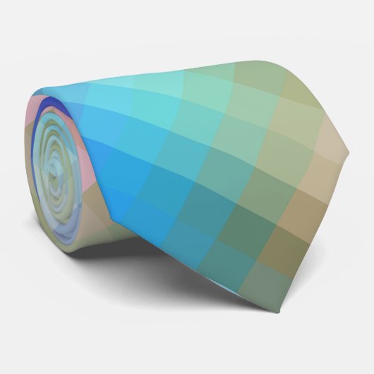 Stropdas met kleurrijke glazen mozaïekcontrole (Opgerold)