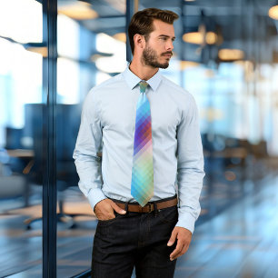 Stropdas met kleurrijke glazen mozaïekcontrole