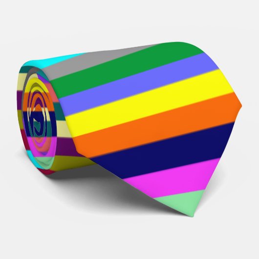 Stropdas met kleurrijke strepen (Opgerold)