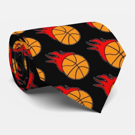 stropdas met knappe basketbal (Opgerold)