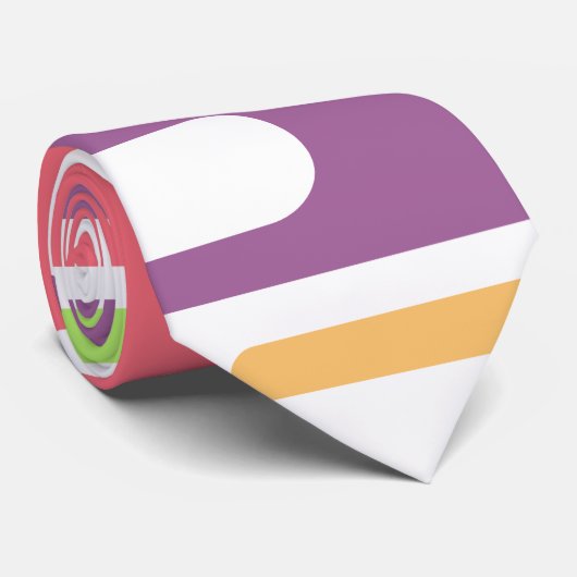 Stropdas met levendig kleurig lijnpatroon (Opgerold)