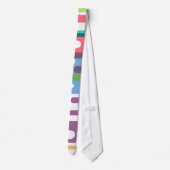 Stropdas met levendig kleurig lijnpatroon (Achterkant)