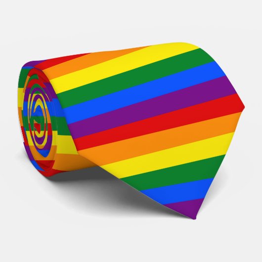 Stropdas met LGBT Rainbow Flag (Opgerold)