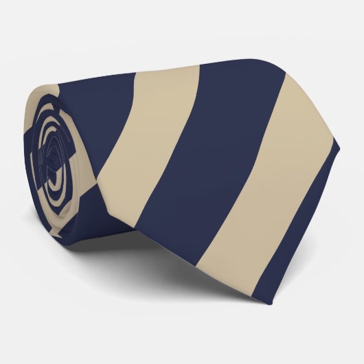 Stropdas met mankracht en gouden diagonaal strepen (Opgerold)