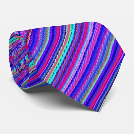 Stropdas met meerdere kleurenstrips (Opgerold)