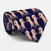 Stropdas met Noorse Fjord Horse Blue (Opgerold)