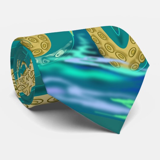 Stropdas met Octopus Modern Design (Opgerold)