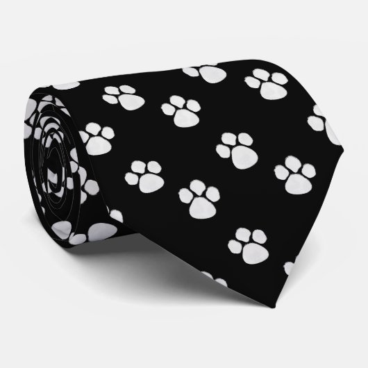 Stropdas met pootafdrukken (Opgerold)