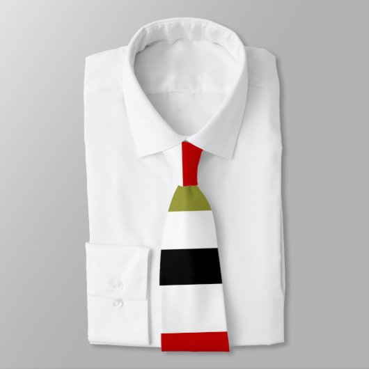 stropdas met retrorefles in rood, zwart, olijf en  (Gebonden)