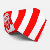 Stropdas met rode diagonale strepen (Opgerold)
