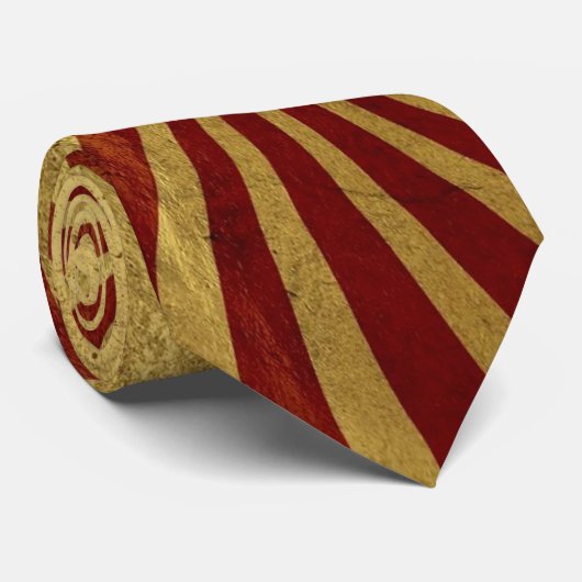Stropdas met rode en goudwervelkolom (Opgerold)