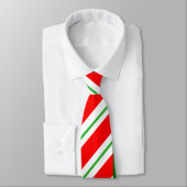 Stropdas met rode en groene strepen (Gebonden)