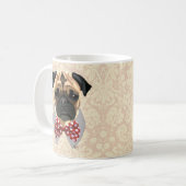 Stropdas met rode en witte pootjes koffiemok (Voorkant links)