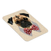 Stropdas met rode en witte pootjes magneet (Rechterzijde)