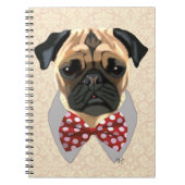 Stropdas met rode en witte pootjes notitieboek (Voorkant)