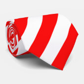 Stropdas met rode en witte snoepriet (Opgerold)