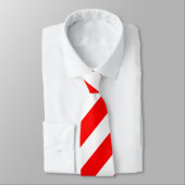 Stropdas met rode en witte streep (Gebonden)