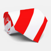 Stropdas met rode en witte streep (Opgerold)