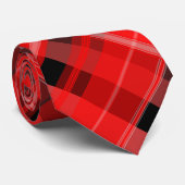 Stropdas met rode en zwarte ponden (Opgerold)