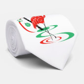 Stropdas met rode kerst (Opgerold)