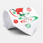 Stropdas met rode kerst Flamingo Baubles (Opgerold)