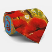 Stropdas met rode papaver (Opgerold)