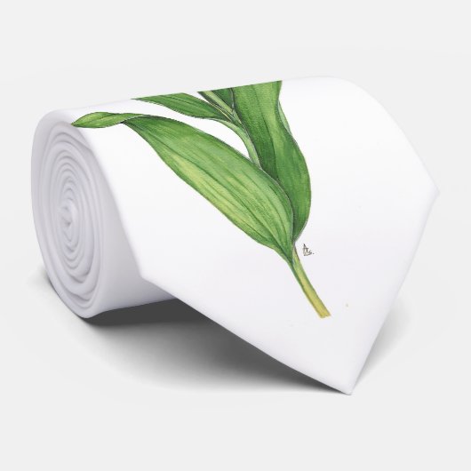 Stropdas met rode tulpen (Opgerold)