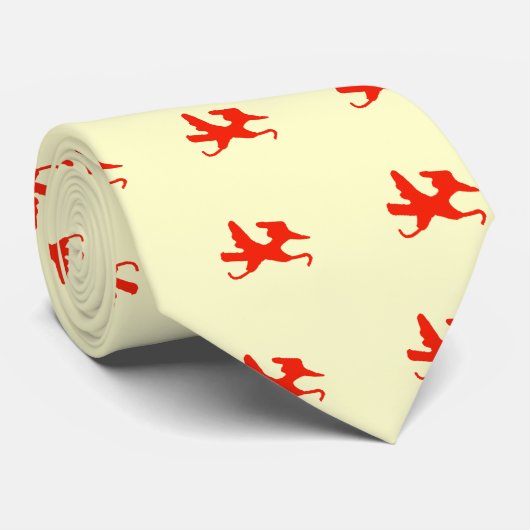 Stropdas met rode wegloper (Opgerold)