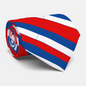 Stropdas met rode, witte en blauwe presidentiële s (Opgerold)