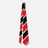 Stropdas met rode zwarte en witte streep (Achterkant)
