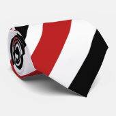 Stropdas met rode zwarte strepen (Opgerold)