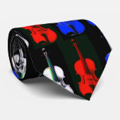 Stropdas met rood, wit en blauw geweld - Gepersona (Opgerold)