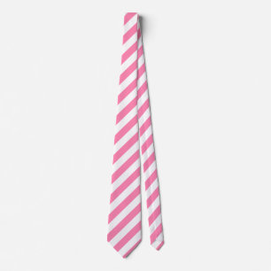 Stropdas met roze diagonale strepen