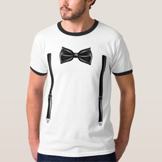 Stropdas met schorsingen - Bowtie voor bruiloft T-shirt (Voorkant)