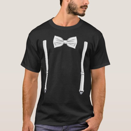 Stropdas met schorsingen - Bowtie voor bruiloft T-shirt (Voorkant)